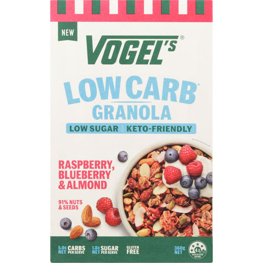 Vogels Low Carb Granola Raspberry, Blueberry & Almond 360g