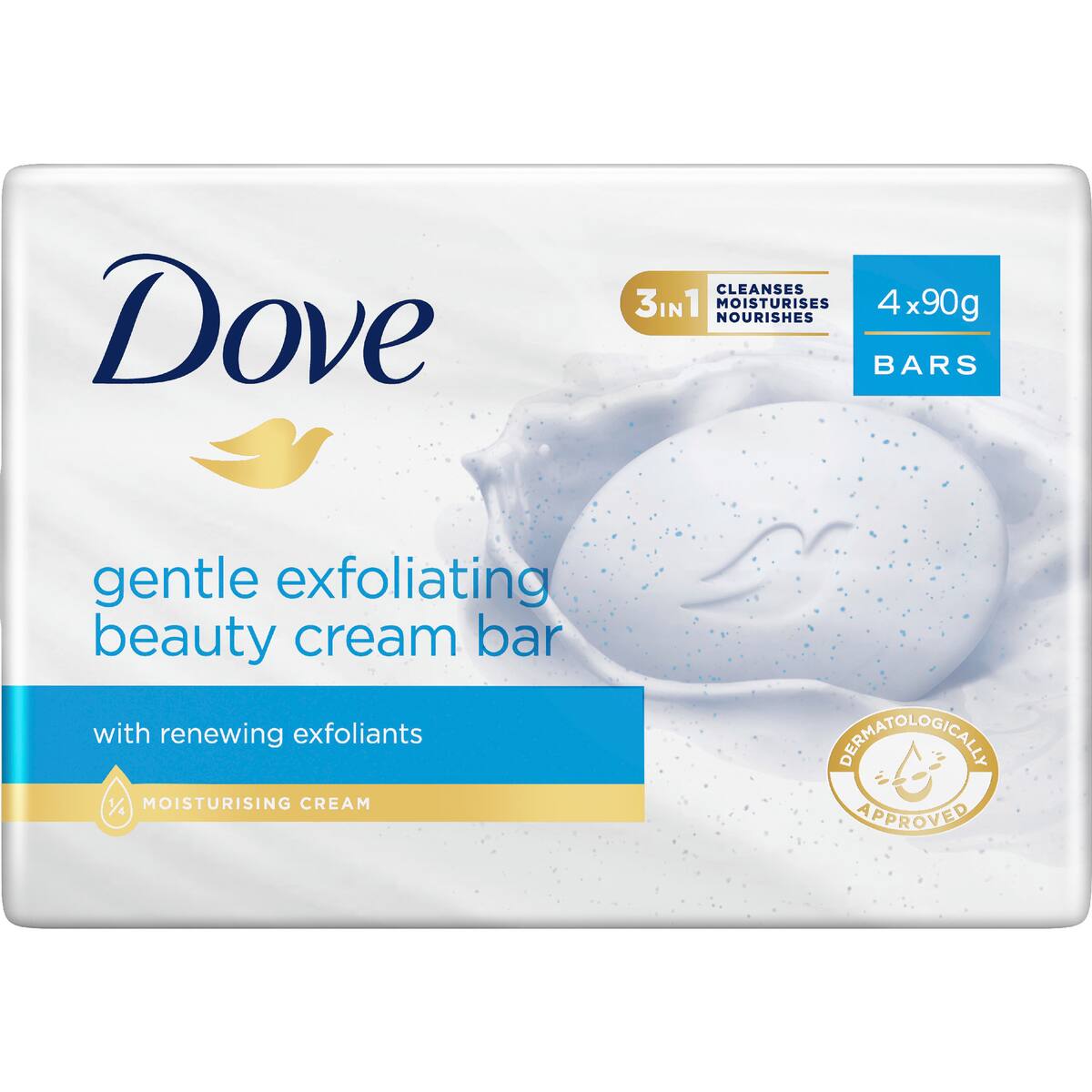 Dove Beauty Bar Gentle Exfoliating 90g X 4 Pack