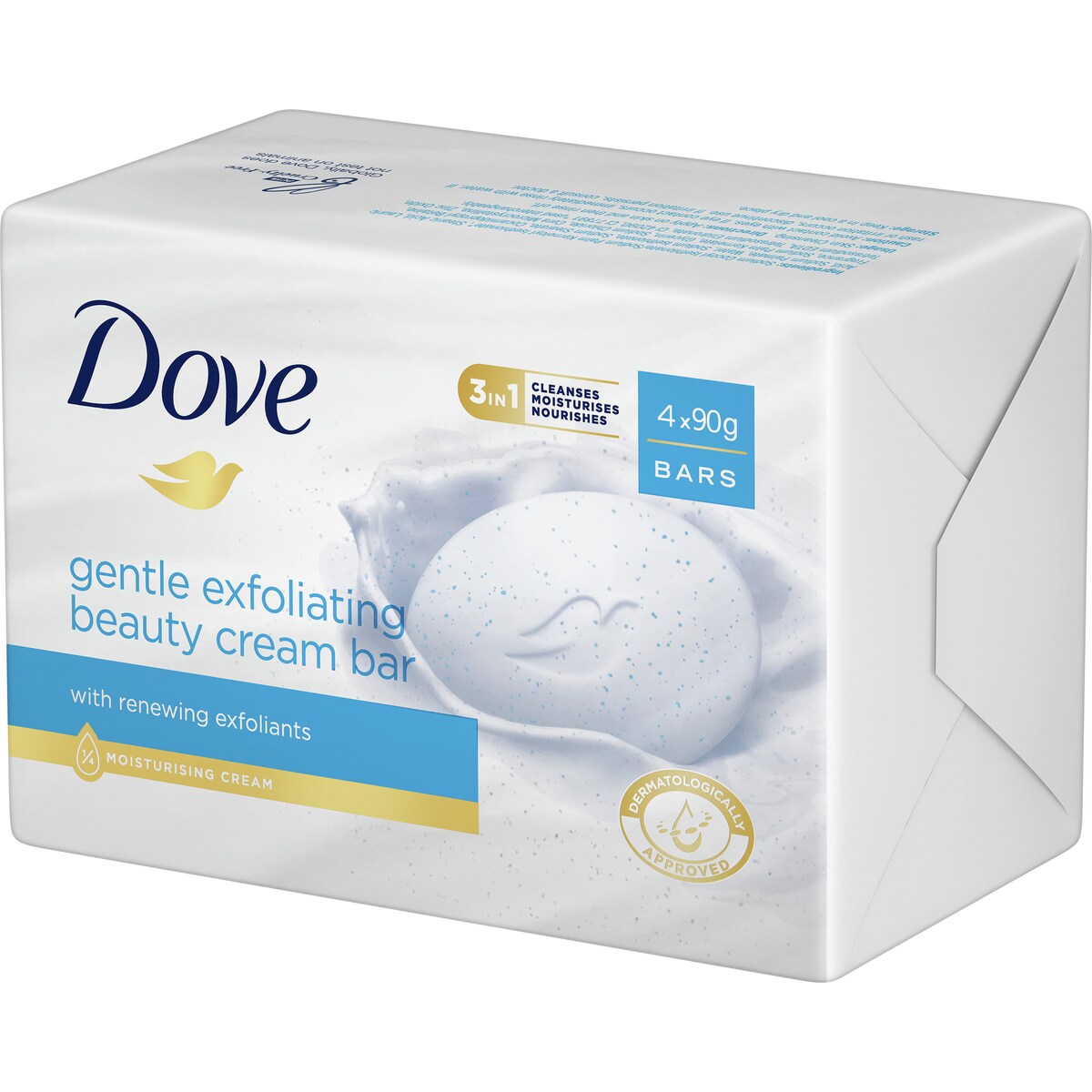 Dove Beauty Cream Bar Gentle Exfoliating 4 X 90 G