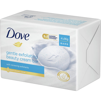 Dove Beauty Cream Bar Gentle Exfoliating 4 X 90 G