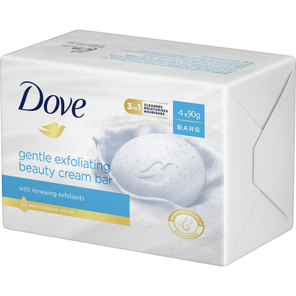 Dove Beauty Bar Gentle Exfoliating 90g X 4 Pack