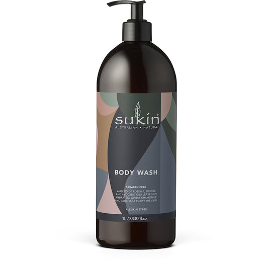 Sukin Anna Cole Body Wash Rosehip, Jojoba & Avocado Oils 1L