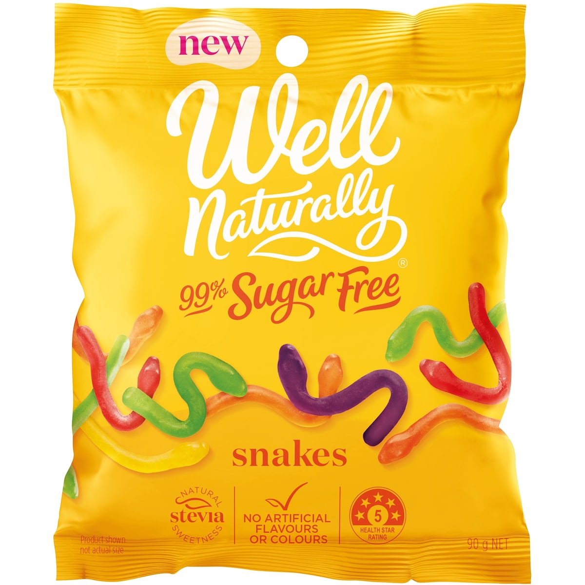 Well Naturally 99% Sugar Free Snakes 90g