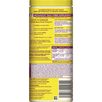 Metamucil Daily Fibre Supplement Lemon Lime Smooth 72 Doses 425g
