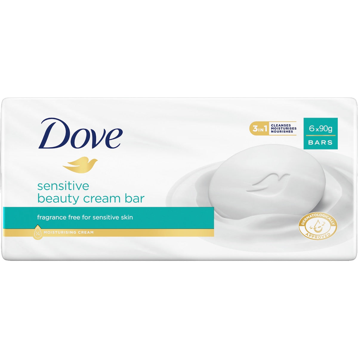 Dove Beauty Bar Sensitive 90g X 6 Pack