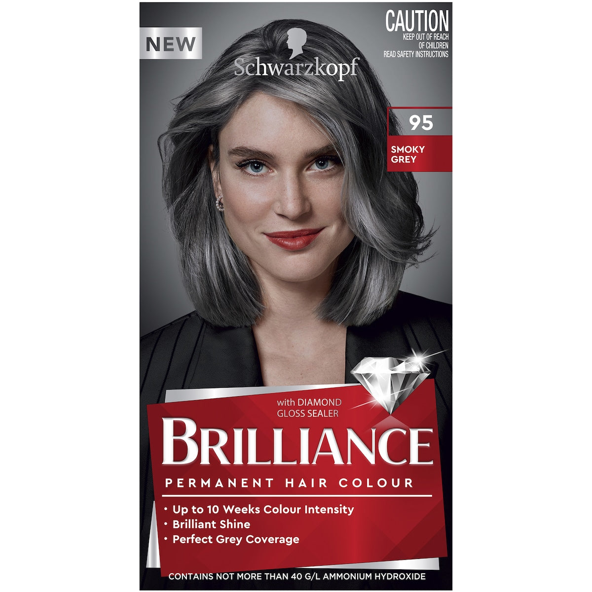 Schwarzkopf Brilliance Permanent Hair Colour Smoky Grey Each