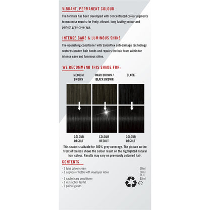Schwarzkopf Live Colour Permanent Hair Dye Black Each