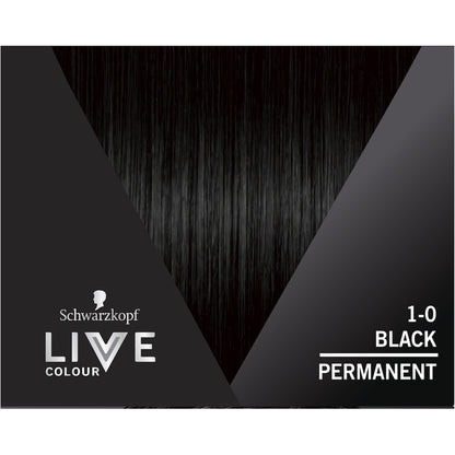 Schwarzkopf Live Colour Permanent Hair Dye Black Each