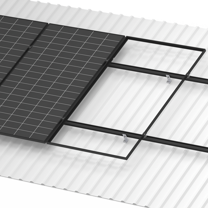 Black Tin Kit - 30-35mm - Solar Panel Mounting Kit for 8 Panels