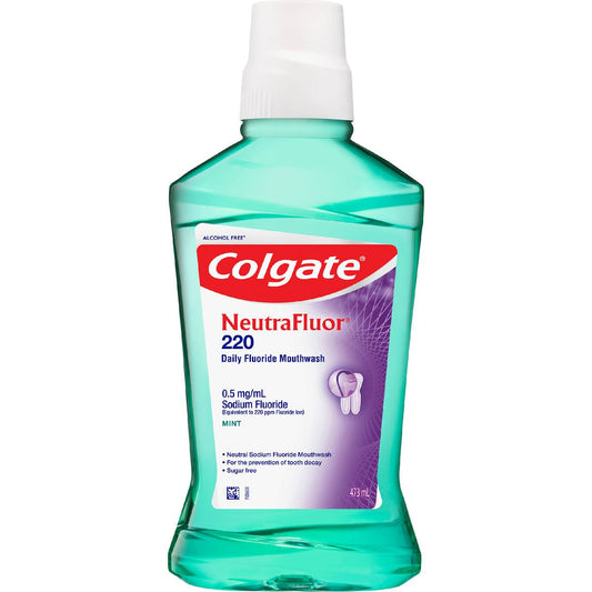 Colgate Mouthwash Mint Neutrafluor 220 Daily Fluoride 473ml