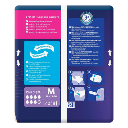 Tena Incontinence Pants Plus Night Size M 12 Pack