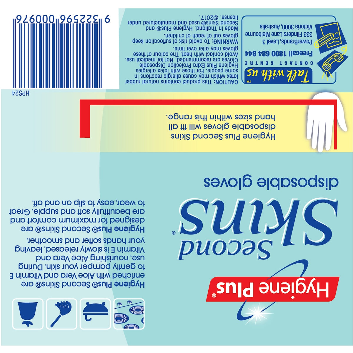 Hygiene Plus Second Skin Latex Gloves Disposable 24 pack