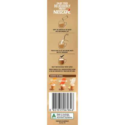 Nescafe Hazelnut Latte Coffee Sachets 10 Pack