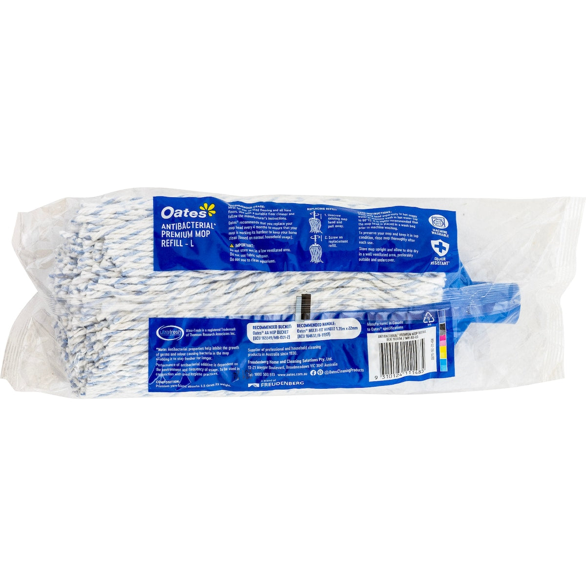 Oates Large Antibacterial Mop Head Refill Each