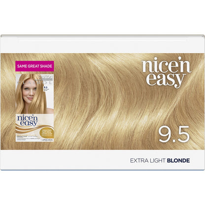 Clairol Nice & Easy Permanent 9.5 Extra Light Blonde Hair Colour Each