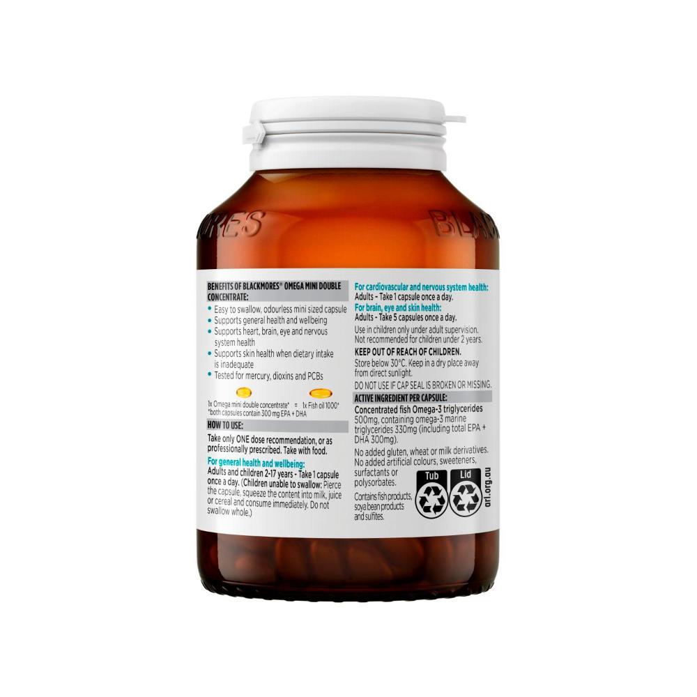 Blackmores Odourless Fish Oil Omega-3 Mini Capsules - 200 pack
