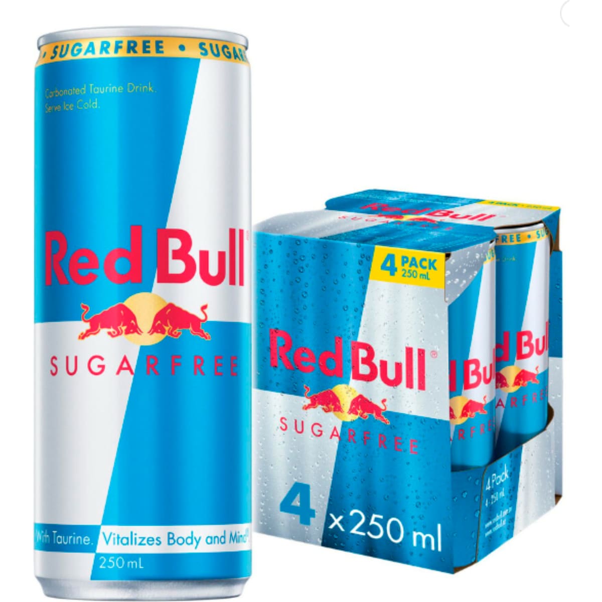 Red Bull Energy Drink Sugar Free 4x250ml
