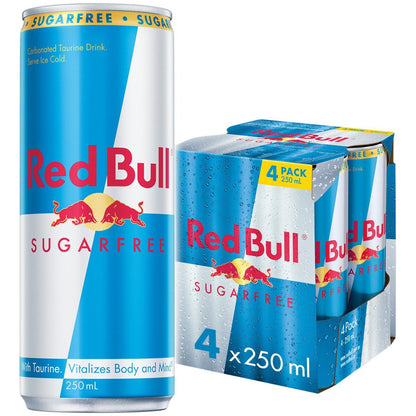 Red Bull Energy Drink Sugar Free 4x250ml