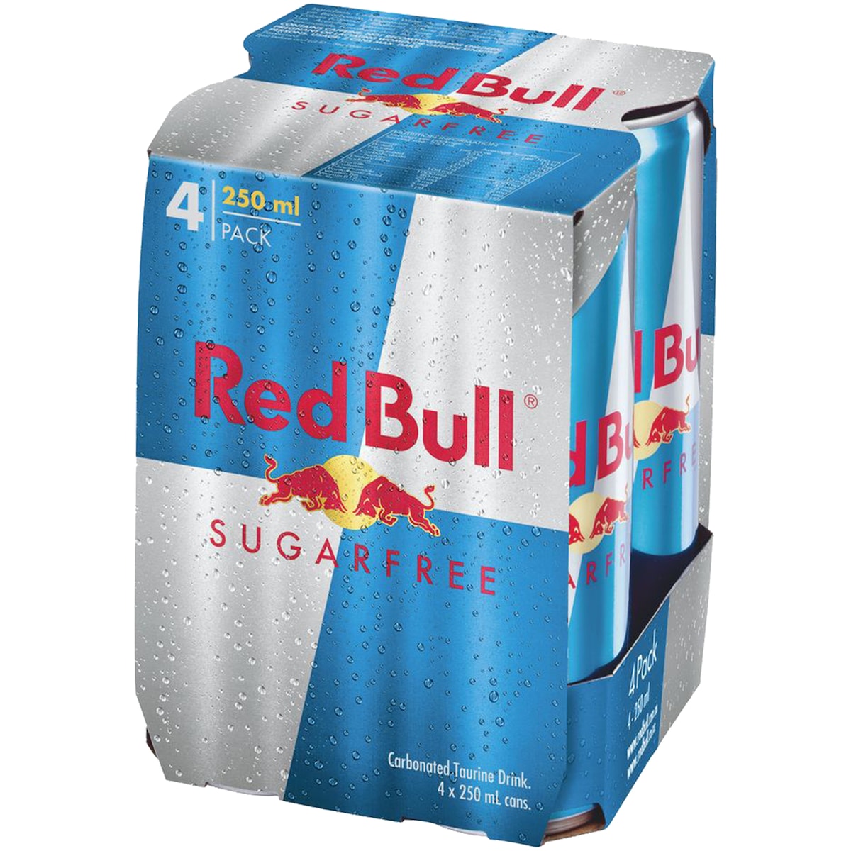Red Bull Energy Drink Sugar Free 250ml X 4 Pack