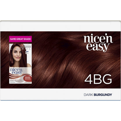 Clairol Nice 'N Easy Permanent 4BG Dark Burgundy Hair Colour each