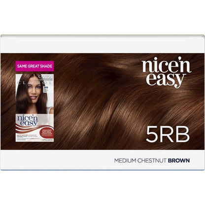Clairol Nice 'N Easy Permanent 5RB Chestnut Brown Hair Colour each