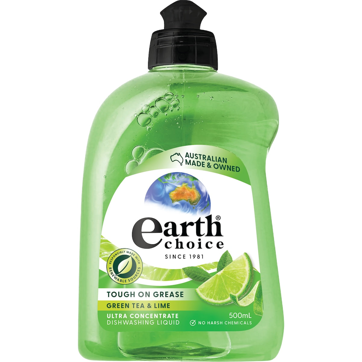 Earth Choice Dishwashing Liquid Green Tea & Lime 500mL