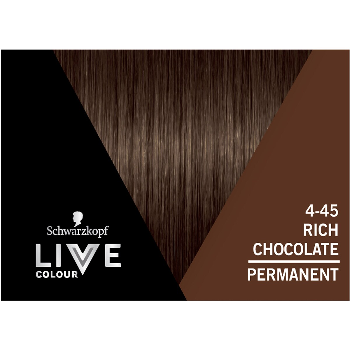 Schwarzkopf Live Colour Brown Hair Dye 4.45 Rich Chocolate Permanent each