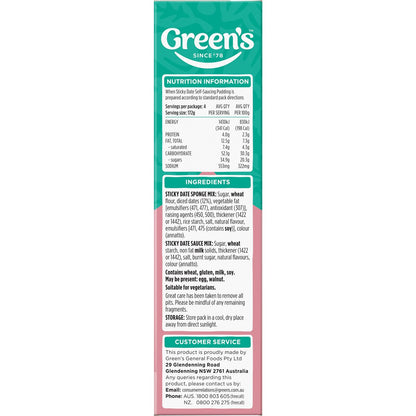 Greens Pudding Traditional Sticky Date 260g