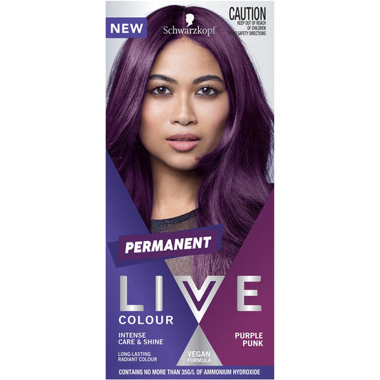 Schwarzkopf Live Colour Purple Hair Dye Purple Punk Permanent each