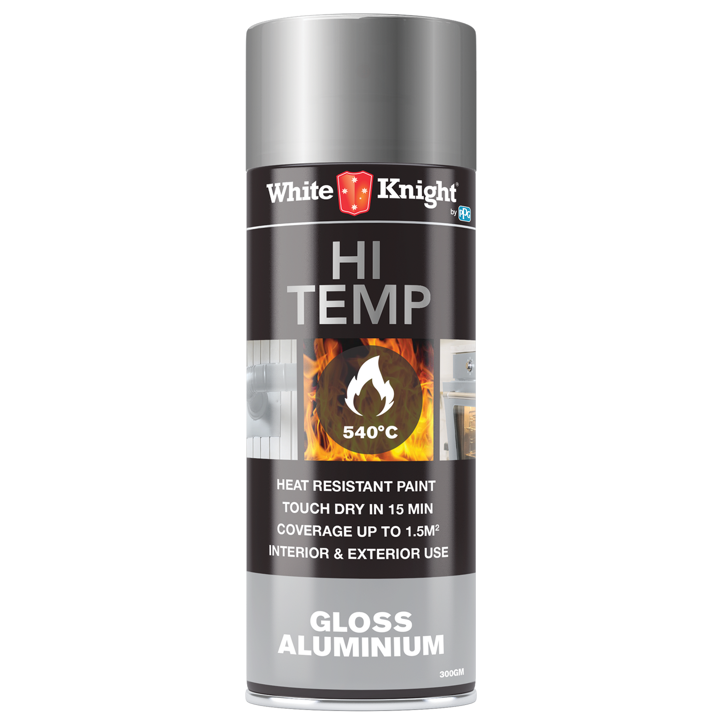 White Knight Hi Temp Spray Paint - 300g - Aluminium