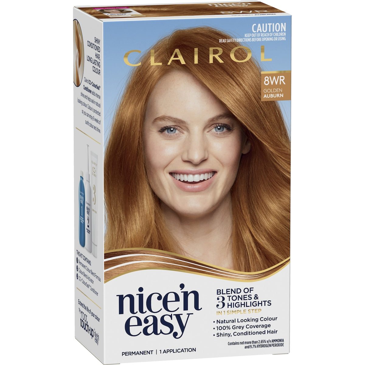 Clairol Nice 'N Easy Permanent 8WR Golden Auburn Hair Colour each