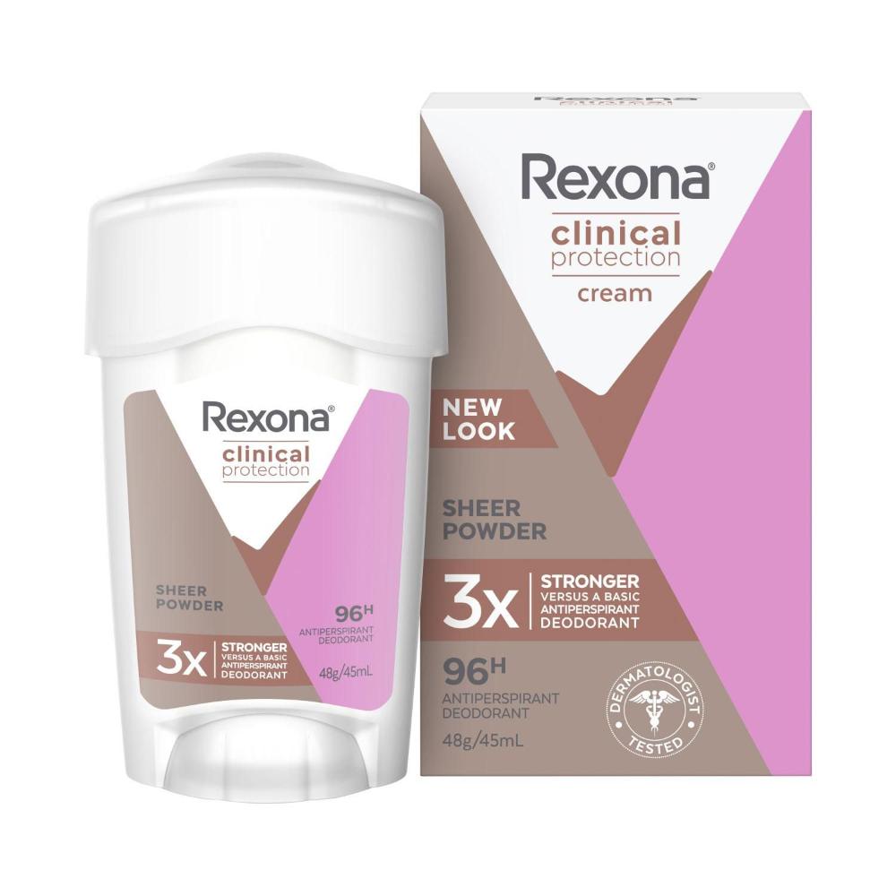 Rexona Women Deodorant 96hr Clinical Cream Sheer Powder - 45mL