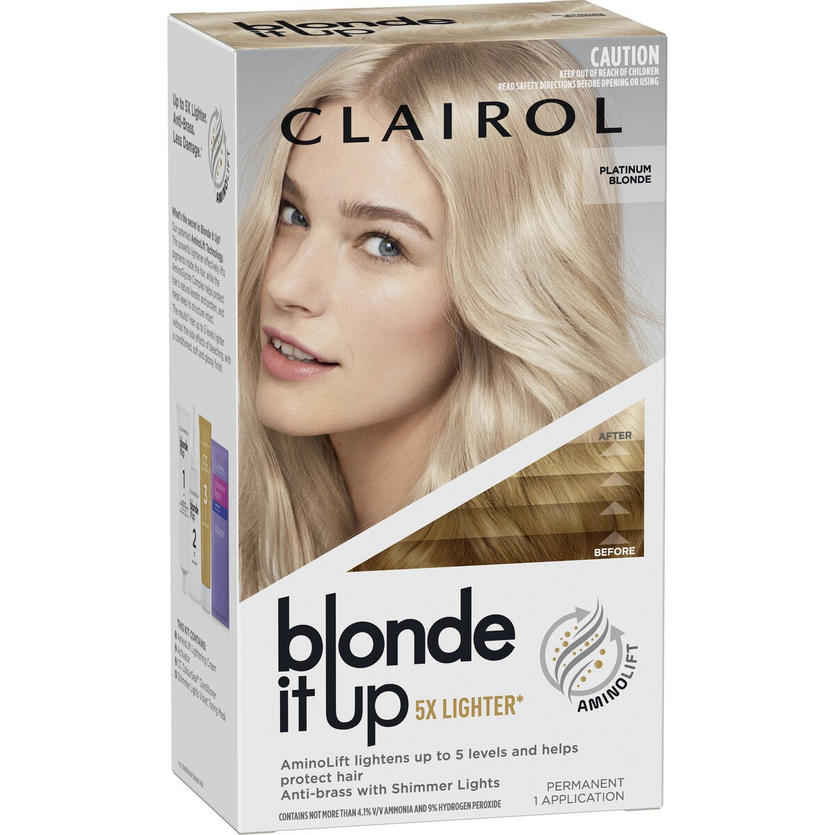 Clairol Blonde It Up Permanent Platinum Blonde Hair Colour each