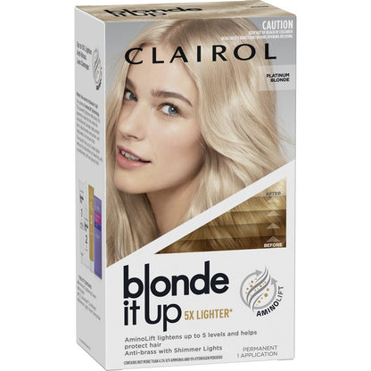 Clairol Blonde It Up Permanent Platinum Blonde Hair Colour each
