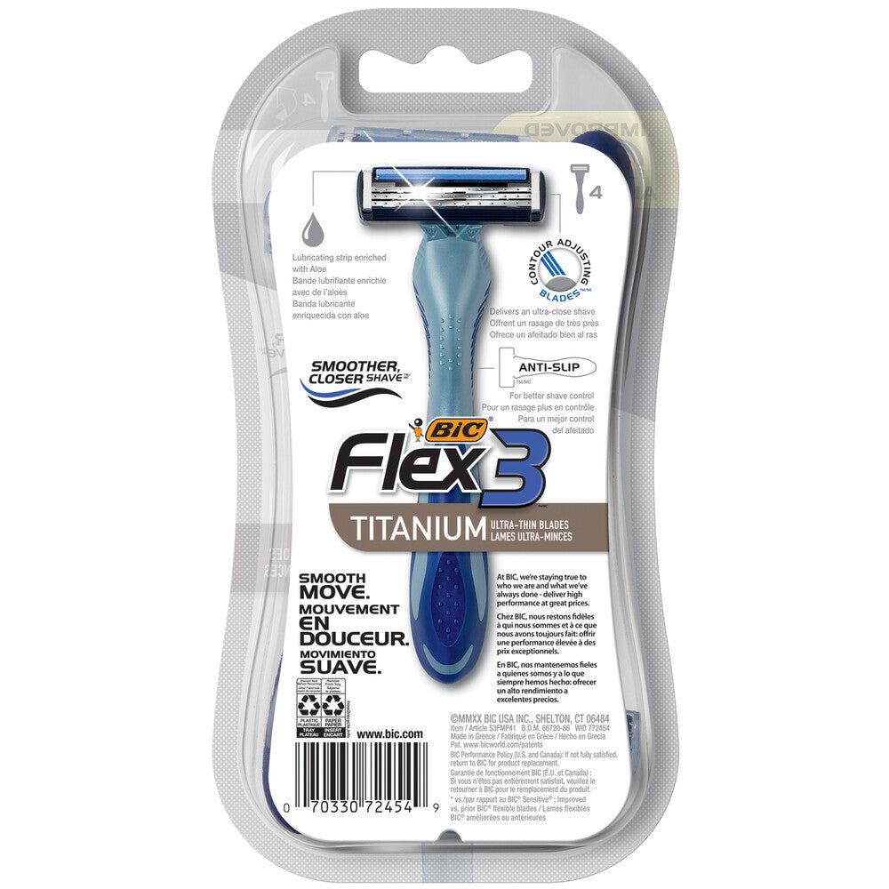 Bic Flex 3 Men's Disposable Razor - 4 pack
