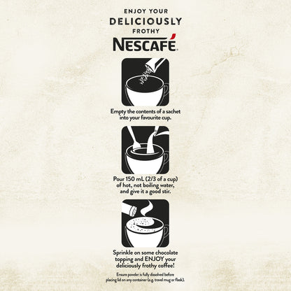 Nescafe Cappuccino Decaf Coffee Sachets 10 Pack