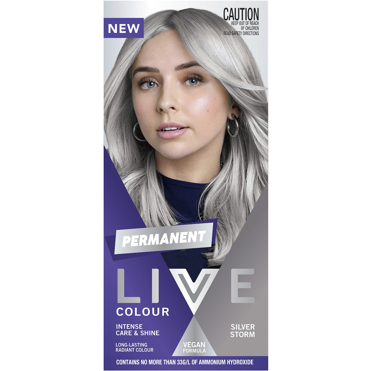Schwarzkopf Live Colour Permanent Hair Dye Silver Storm Each