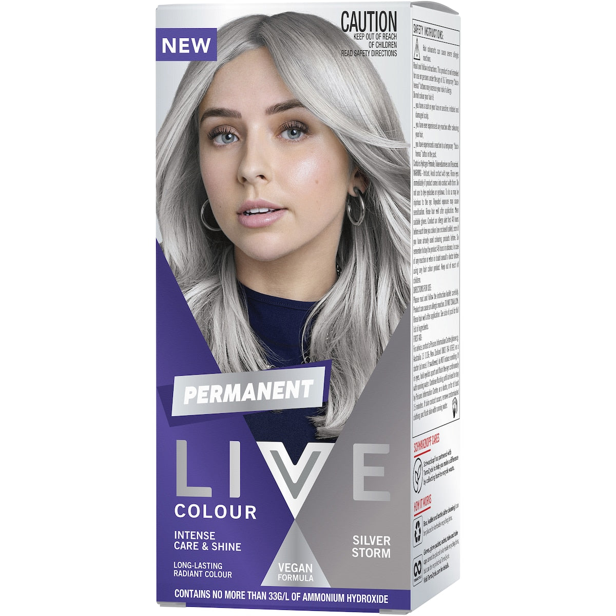 Schwarzkopf Live Colour Silver Hair Dye Silver Storm Permanent each