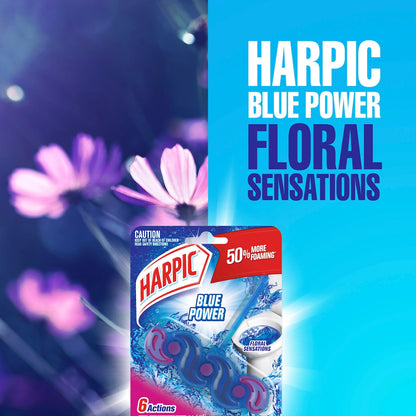 Harpic Blue Power Floral Sensations Toilet Cleaner Block Each