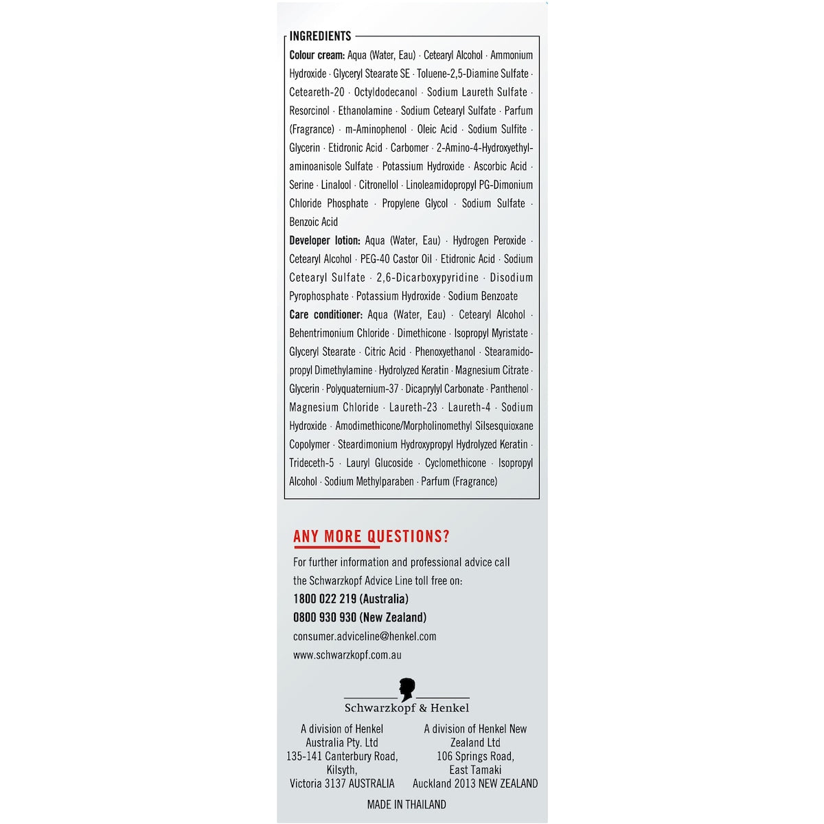 Schwarzkopf Live Colour Permanent Hair Dye Dark Brown Each