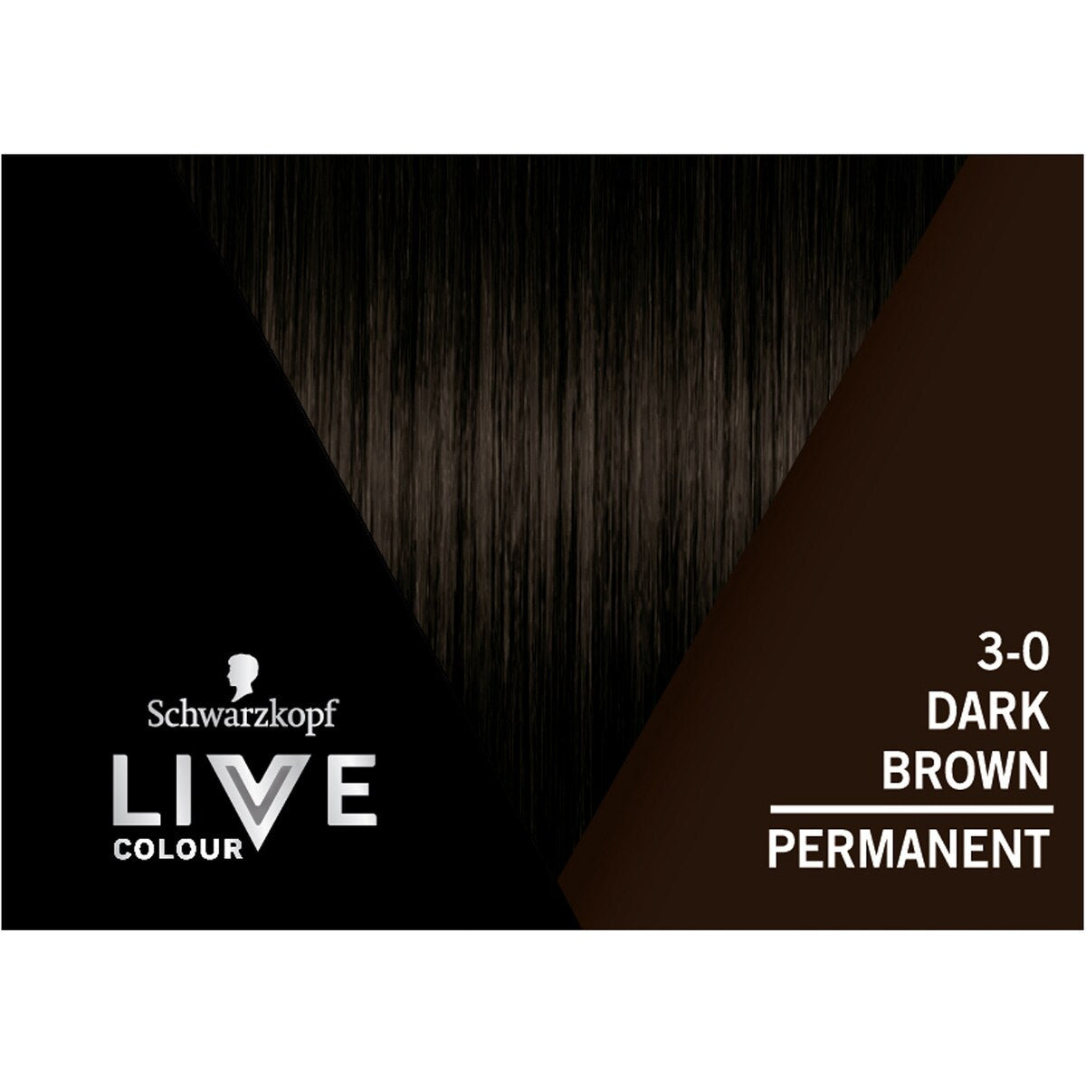 Schwarzkopf Live Colour Brown Hair Dye 3.0 Dark Brown Permanent each
