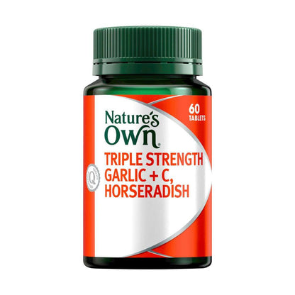 Nature's Own Triple Strength Garlic C & Horseradish - 60 pack
