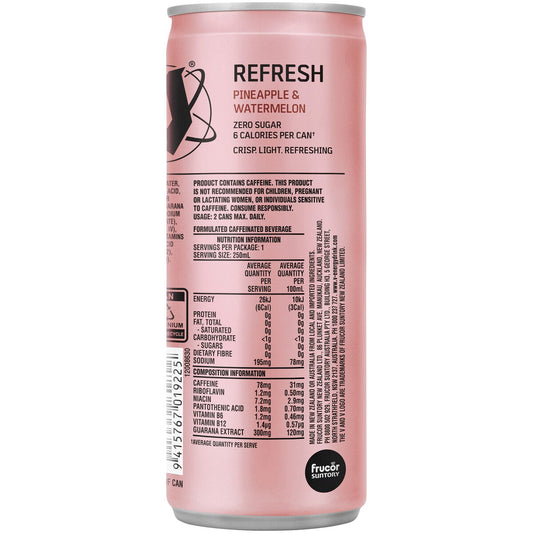 V Energy Refresh Pineapple & Watermelon Zero Sugar Can 250mL