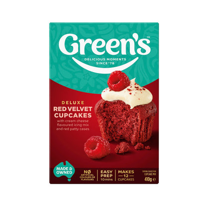 Green's Deluxe Red Velvet Cupcake Mix - 410g