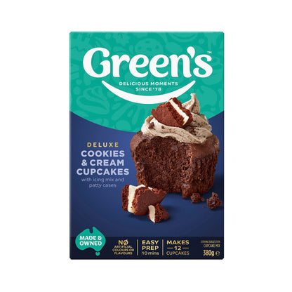 Green's Deluxe Cookies & Cream Cupcake Mix - 380g