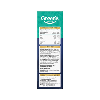 Green's Deluxe Cookies & Cream Cupcake Mix - 380g