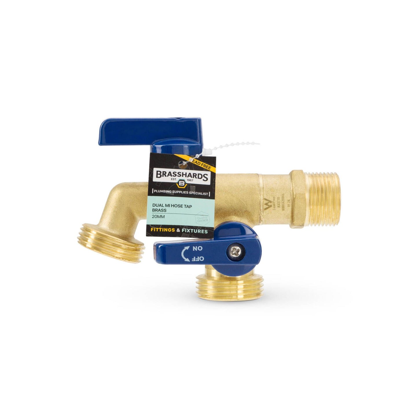 Brasshards Dual Mi Hose Tap - 20mm