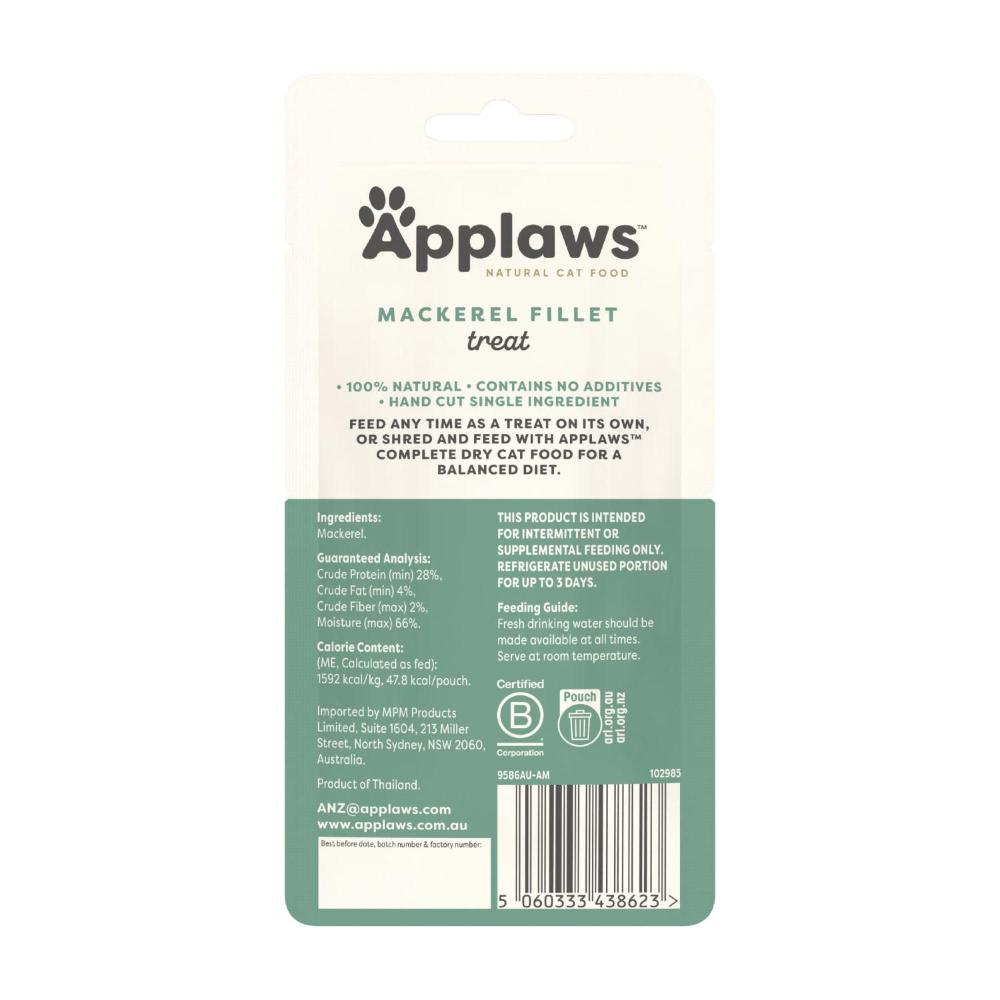 Applaws Whole Mackarel Loin Cat Treats - 30g
