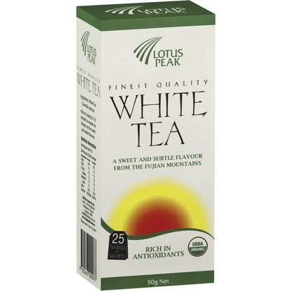 Lotus Peak White Tea Bags 25 Pack