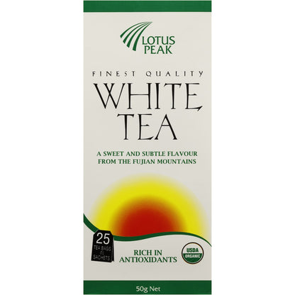 Lotus Peak White Tea Bags 25 Pack